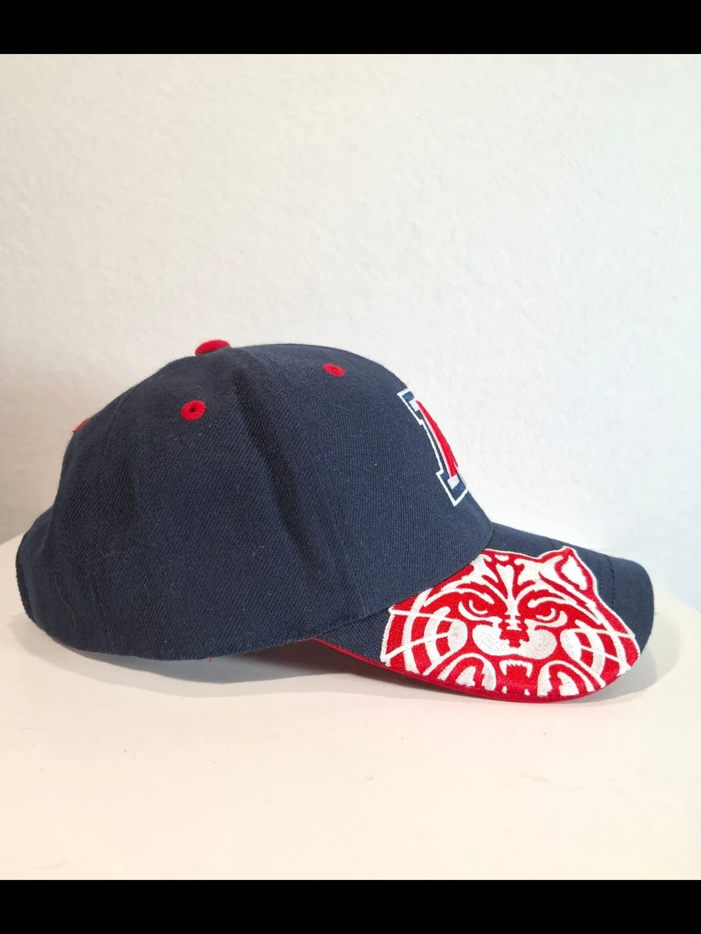 Top of the World Navy and Red Arizona A Logo Baseball Cap